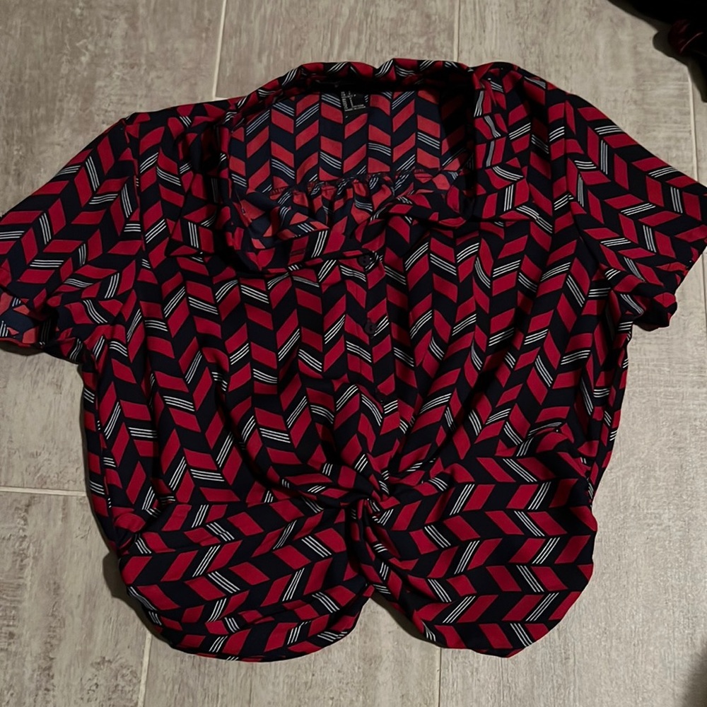 Abstract Crop Top